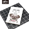 Adorable cahier de colle à couverture souple de style chien