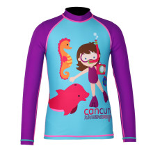 Seaskin Girls Swimsuit Sun Long Sleeve Top Rashguard