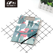 Custom cactus & flamingo style cute A5 clipboard binding loose leaf notebook hardcover diary