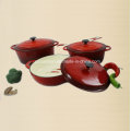 3PCS Enamel Cast Iron Cookware Set FDA Approved Factory