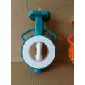 Blue Color Wafer Butterfly Valve with PTFE Seat