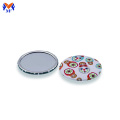 Mini pocket round makeup mirror with logo