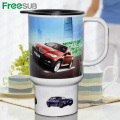 FreeSub Sublimação plástico caneca de viagem com impressão de fotos