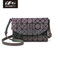 Fashion stylish cheap crossbody geometric folding messenger bag shoulder bag with PU strap