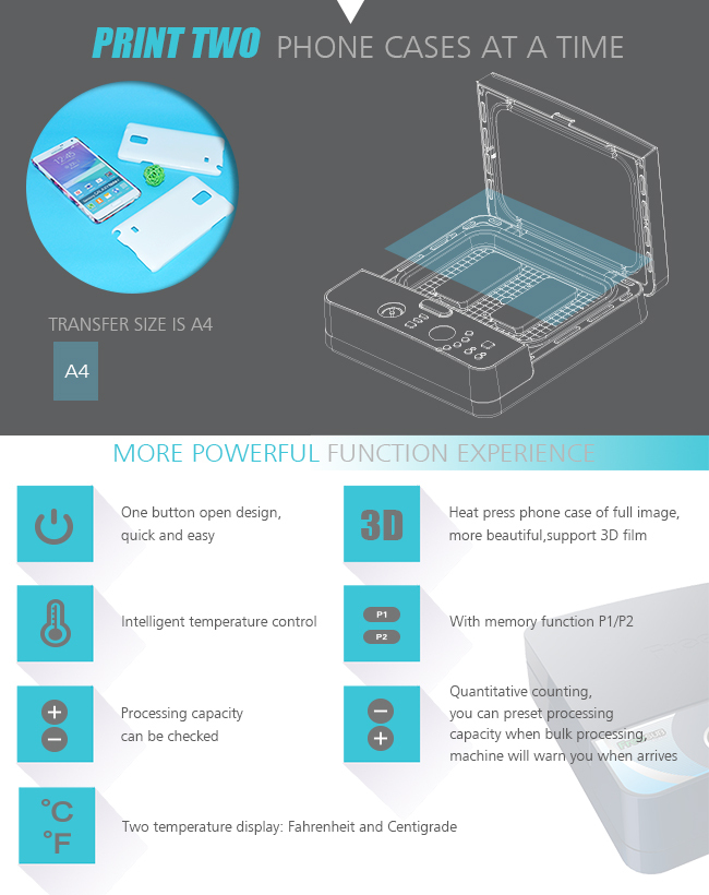 Mini 3D Sublimation Vacuum Phone Case Printing Machine