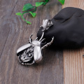 Men Stainless Steel Steampunk Beetle Necklace For Sale