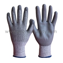 Cortar 5 guantes Hppe con revestimiento de PU