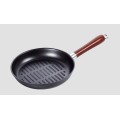 Carbon Steel Grill Pan With Wooden Handle