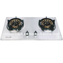 2 queimador dourado latão queimador tampa built-in hob