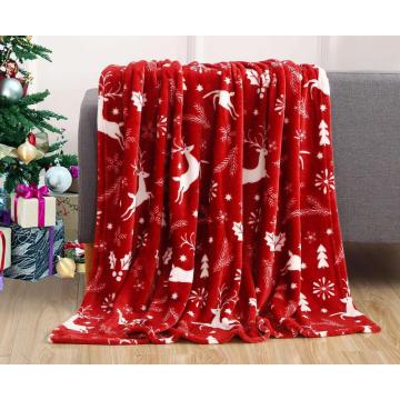 Soft Warm Christmas Fuzzy Raschel Fleece Thick Blanket