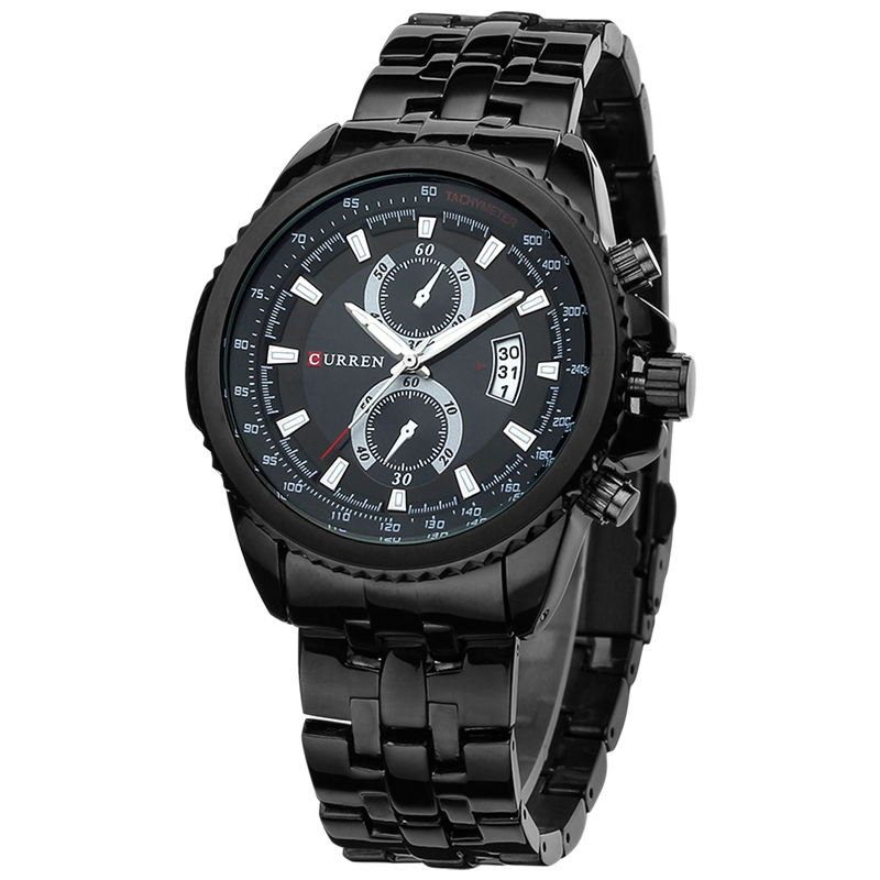 Stainless Steel Men Business Quartz Sport Watch 