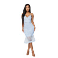 Women'S Lace Mermaid Skirt Sheer Dress