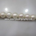 9mm white color round shape freshwater pearls for jewelry