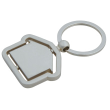 House Shape Keychain, Hollow Spinning Key Ring (GZHY-KC-019)