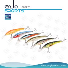 Angler Select Artificial Lure Top pesca de agua de pesca Stick cebo con Vmc agudos ganchos (SB2876)