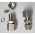 Metal Tube straight Bulkhead Ferrule Union