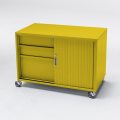 Mobile caddy with drawers and sliding door