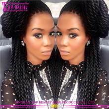 Hot Selling Human Hair Micro Braided Lace Front Wigs Cheap Braided Wigs For Black Women