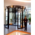 Automatic Two Wing Revolving Doors with Display Case