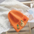 Chapeau en cuir melon chaud tissu broderie fruits laine