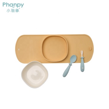 Ensemble de couverts en silicone portable pour bébé pour enfants