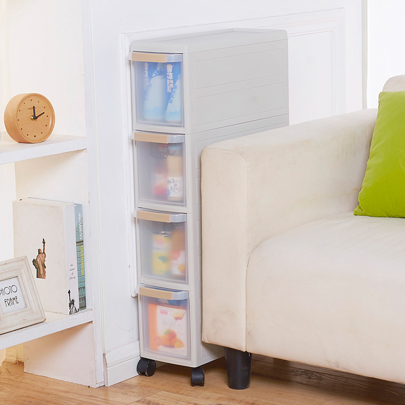 Plastic drawer storage cabinet