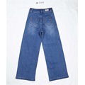 Dark Blue Ladies Wide Leg Jeans Wholesale