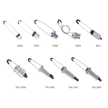 High Strength Metal Cable Anchoring Dead End Anchoring Wedge Clamp Metal fiber optic cable tension clamp