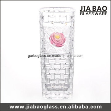 Vase à fleurs en cristal avec fleur de couleur