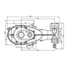 399lpm pompe à piston triplex pour nettoyage des eaux usées, 100 bar