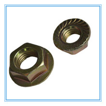 Carbon Steel Flange Nut with Yellow Zinc Plated