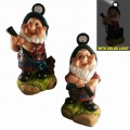 Lovely Polyresin Garden Decoration Dwarf de leitura com luz solar