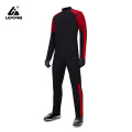 Adult Half Zipper Polyester Long Sleeve Tracksuit Set