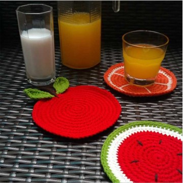 Hot sale New handmade circular insulation coaster cotton crochet placemat coaster