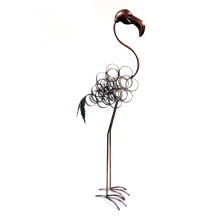 Rusty Flamingo Metal Animal Home and Garden Decoration