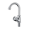 New Mechanical Long Necked Brass Black Kitchen cabinets Sink Faucet