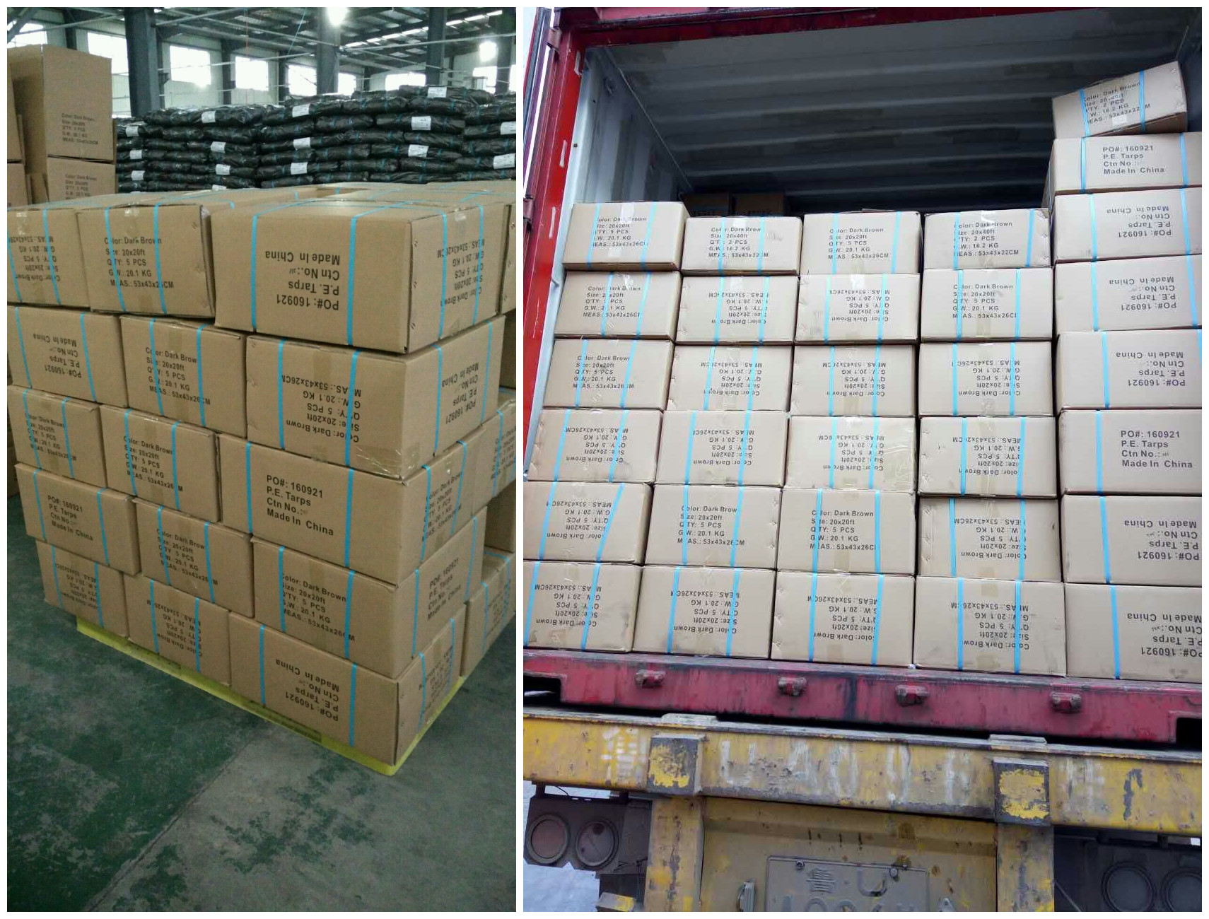 PE tarpaulin carton packing