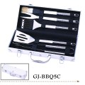 stainless steel barbecue tool set with case