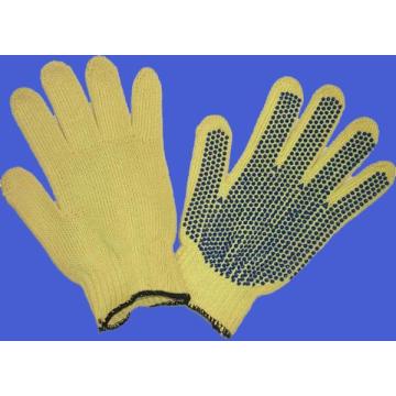 Double Sides Black PVC Dotted Cotton Gloves