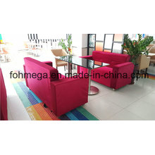 Assento vermelho do sofá da cozinha do tecido para a venda por atacado (FOH-RTC11)