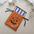 Orange Pumgkin Design Halloween Plastic Gift Bags