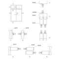 Aluminium profiles 80mm hanging door