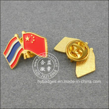 Thailand und chinesisches Flaggen-Abzeichen, Andenken-Revers-Pin (GZHY-LP-003)