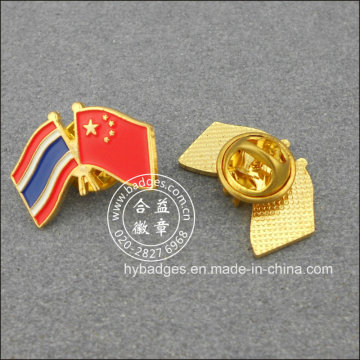 Thailand and Chinese Flag Badge, Souvenir Lapel Pin (GZHY-LP-003)