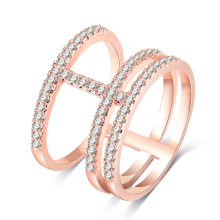 Zirconia Diamond 3 anillos de la vendimia para las mujeres (CRI1037)