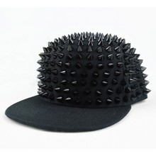 Flat bill hip-hop dance hat rivet baseball cap hat