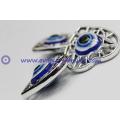 Heart-shaped resin pendant evil eye charm