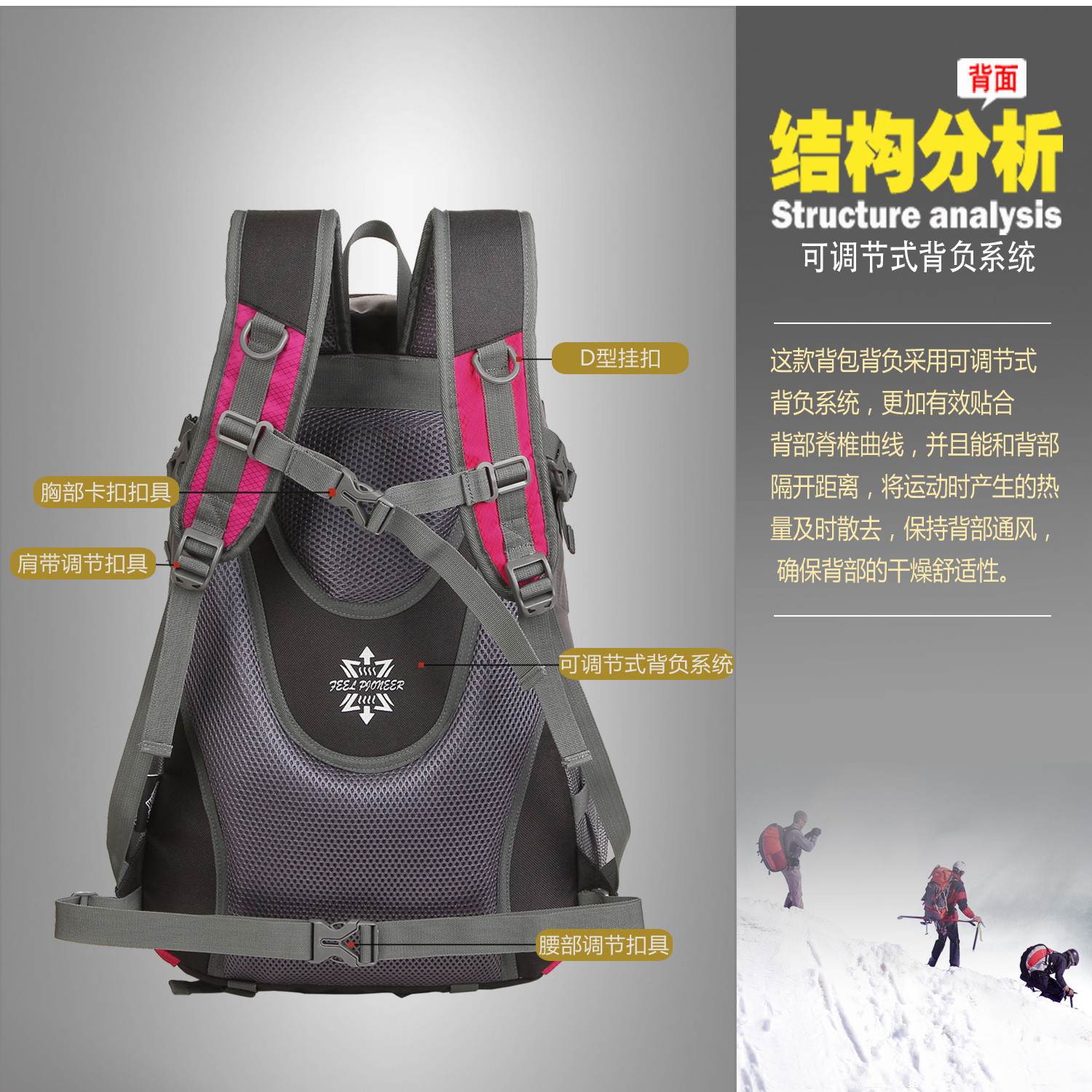 Custom Logo Outdoor Hiking Sports Picnic Folding Bagpack