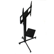 Movable and Adjustable Heavy Duty Mobile Wrought Iron TV Stand with Mount for 32"-70" Screens