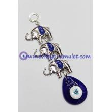 Painting Paint Process Three Elephants Wall Decoration Evil Eye Amulet